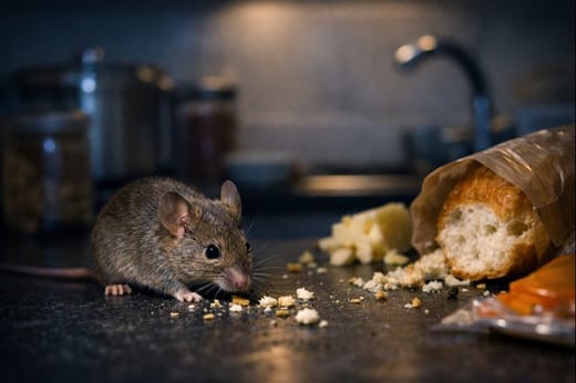 мишка се храни